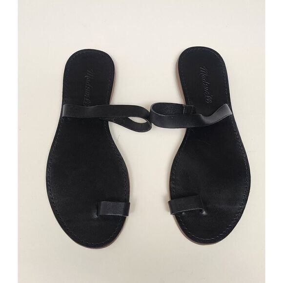 Madewell The Boardwalk Double Strap Slide Sandal Black Size 7.5 - Picture 3 of 8
